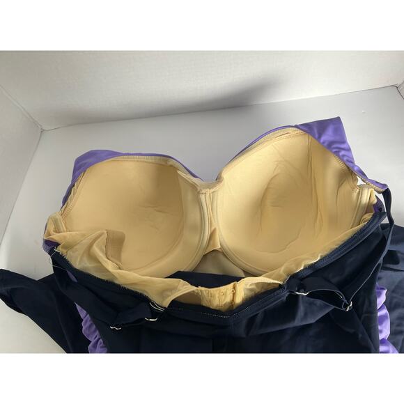 NWT SWIMSUITS FOR ALL PURPLE AND NAVY SWIM DRESS UW CUP SIZE 20 - Picture 7 of 14